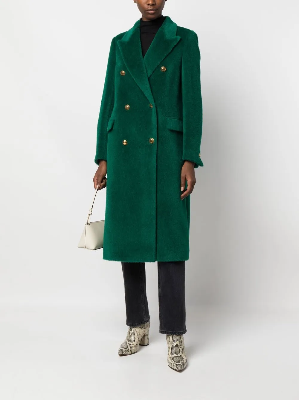 Tagliatore Jas met ceintuur - Groen