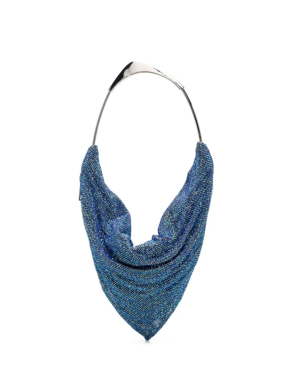 

Benedetta Bruzziches Ursula embellished mesh shoulder bag - Blue