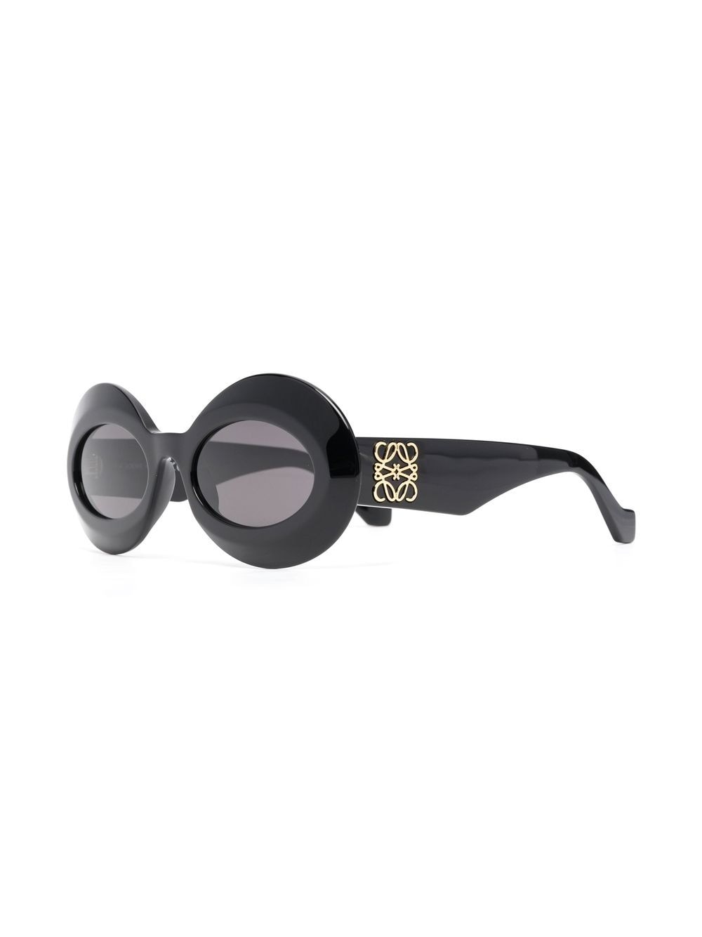 LOEWE LW40091I zonnebril met ovaal montuur - Zwart