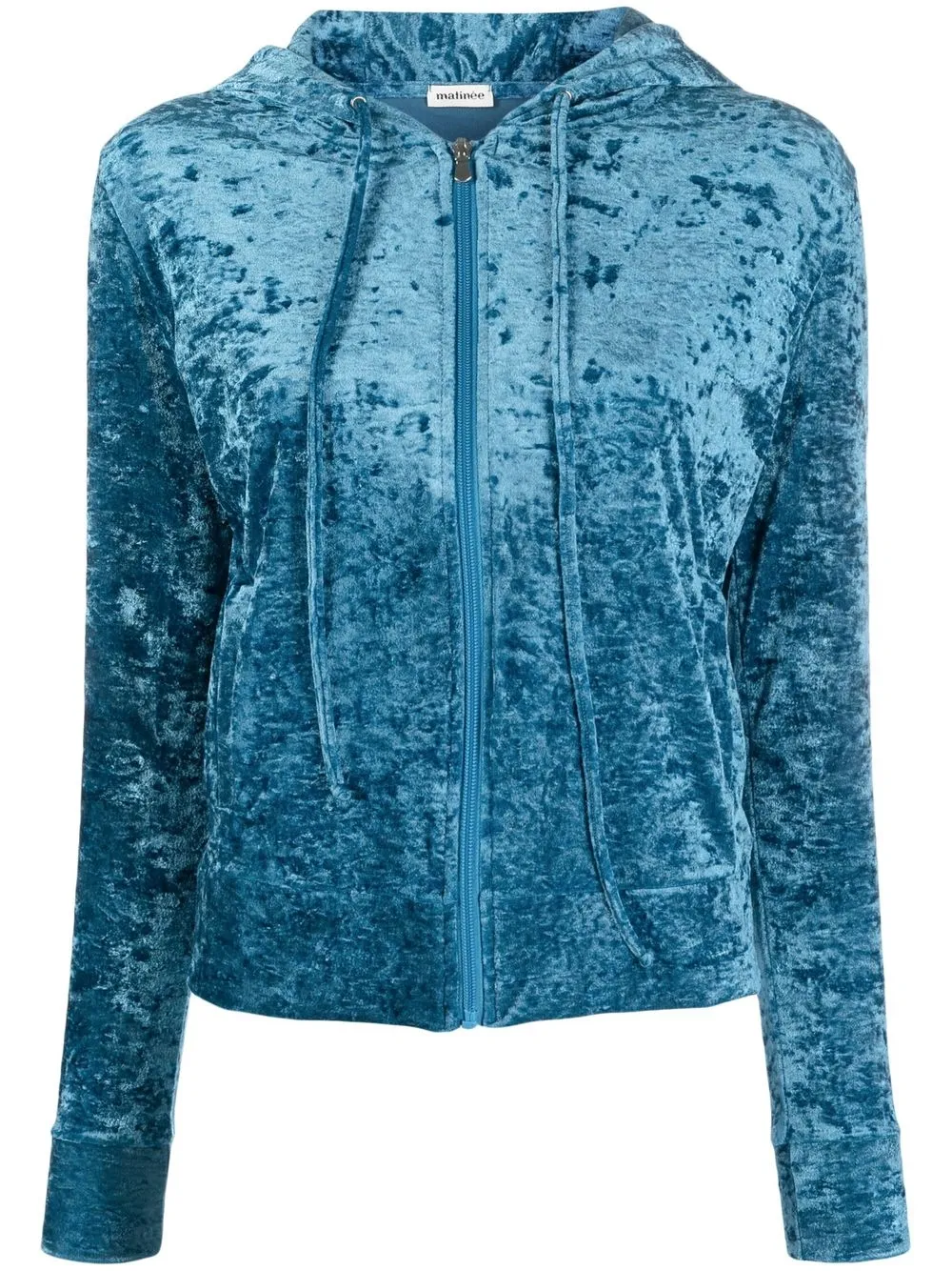 

Matinèe Nicole velour zip-front hoodie - Blue