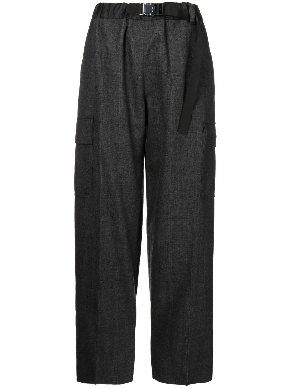 

sacai belted wool trousers - Grey