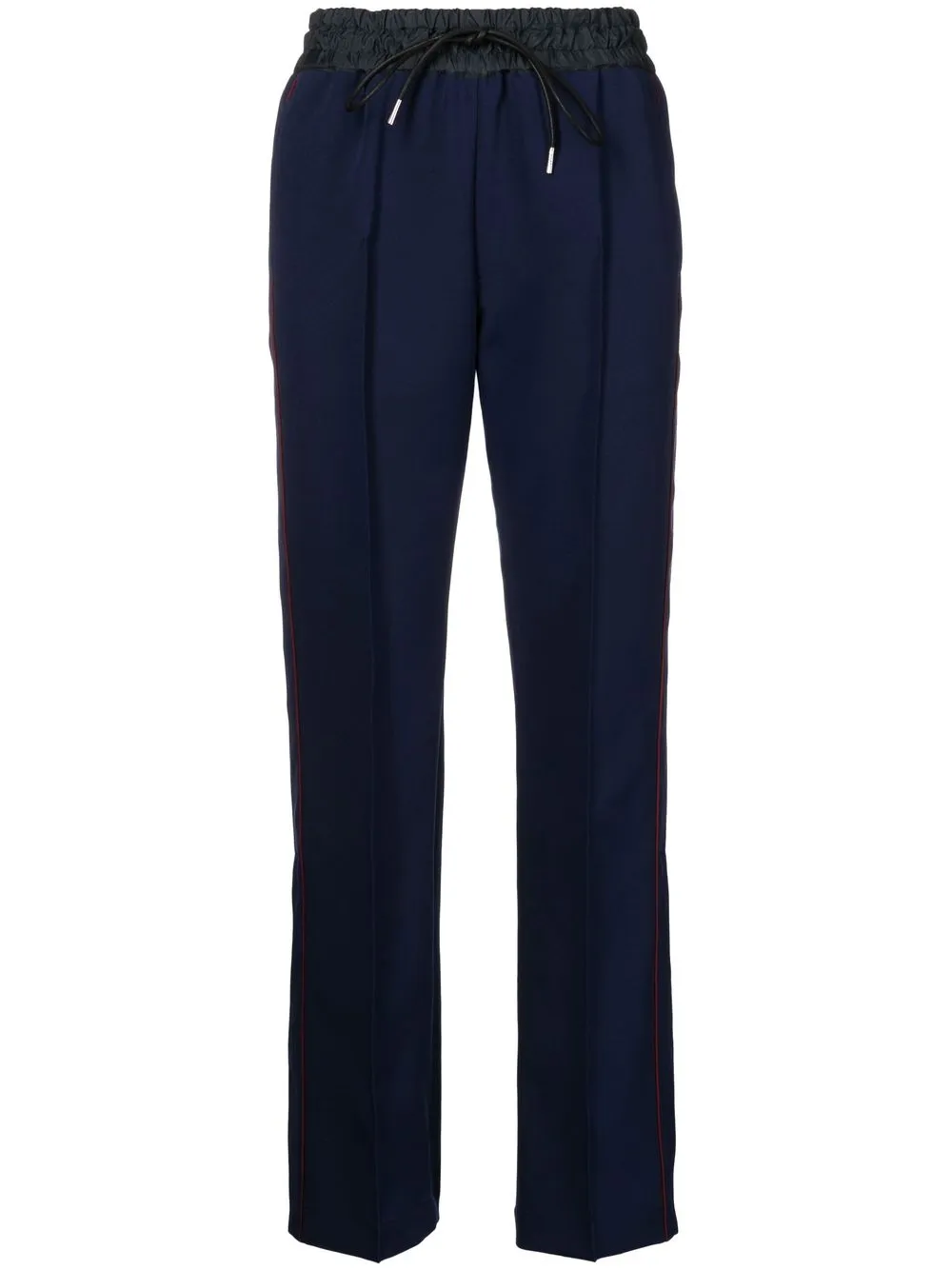 

sacai drawstring-waist straight-leg trousers - Blue