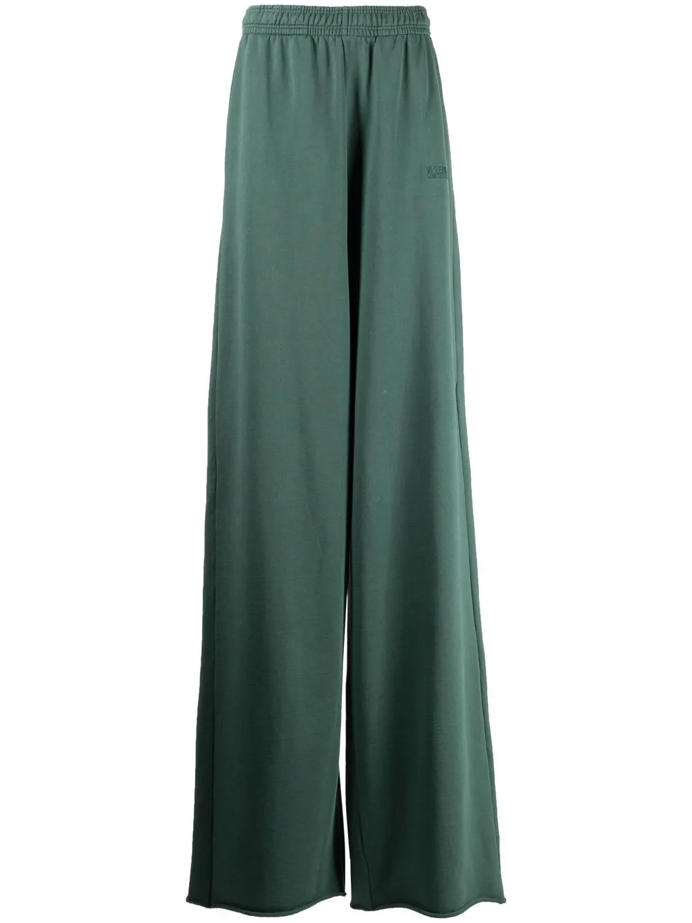 

VETEMENTS embroidered-logo wide-leg track pants - Green