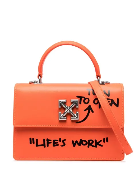 Off-White Jitney 1.4 leather top-handle bag 
