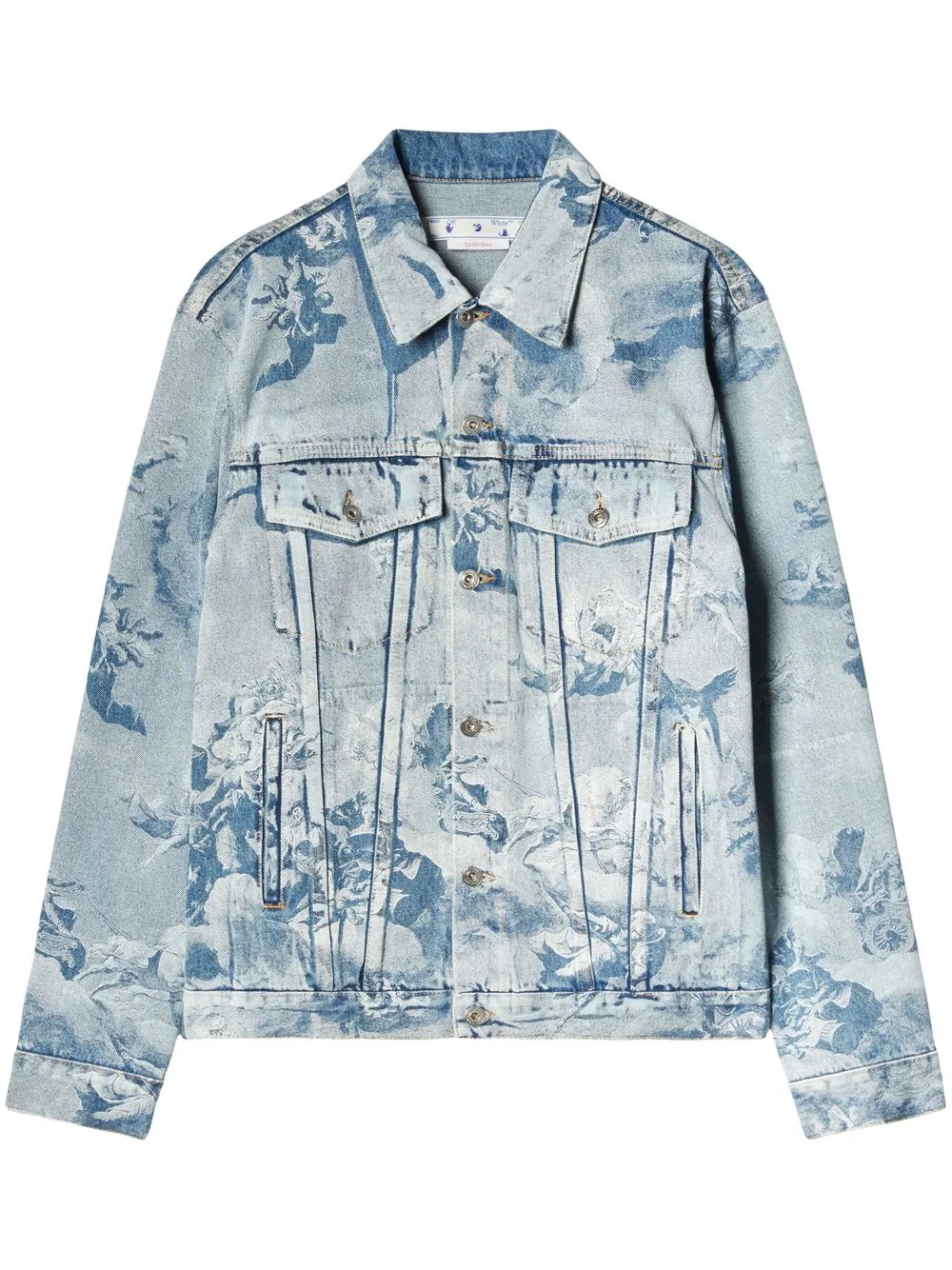 Off-White Skate painting-print Denim Jacket - Farfetch