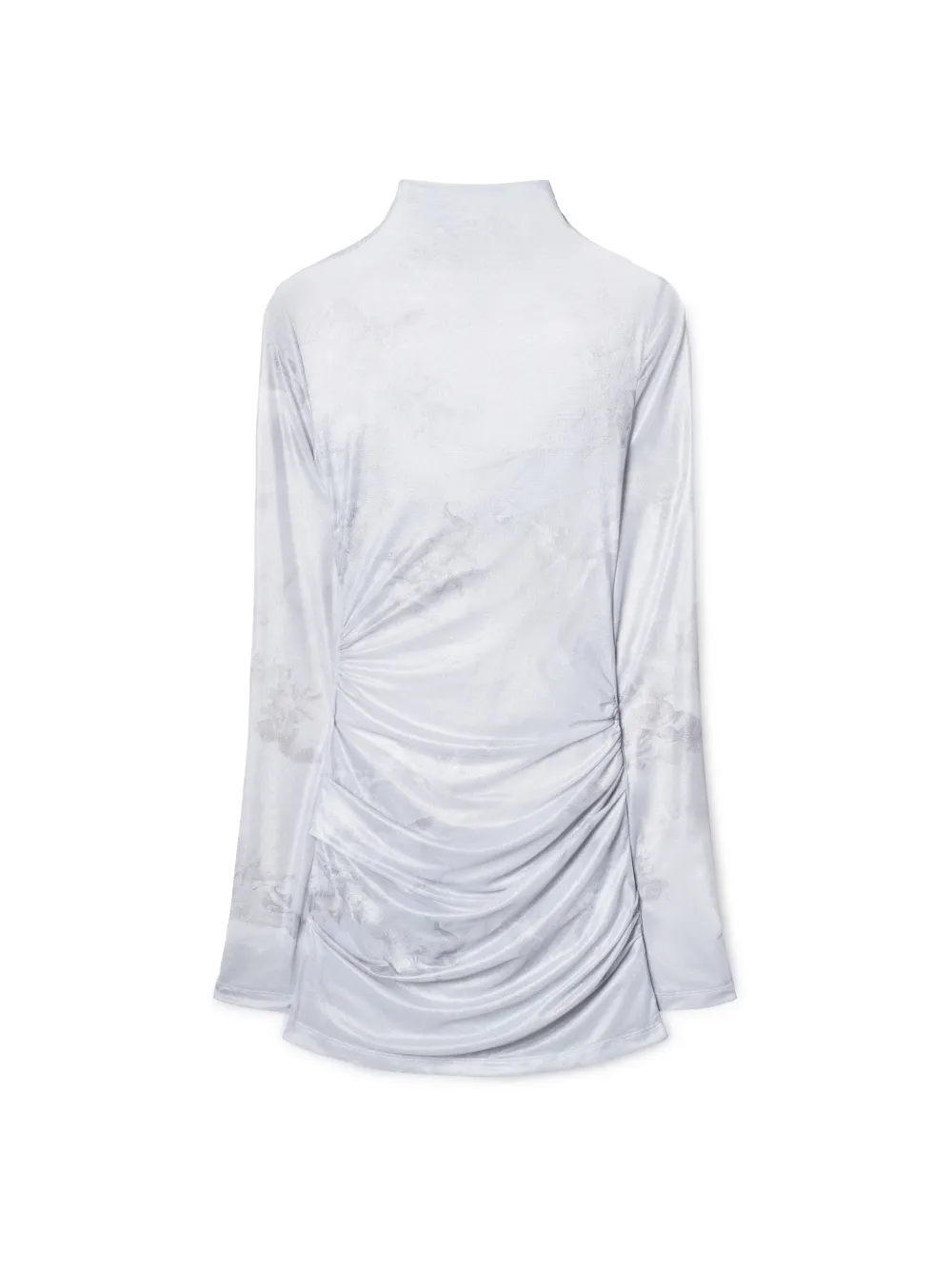 Sky Shiny Tulle Twist Ls Dress