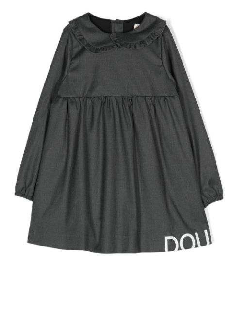 Douuod Kids logo-print long-sleeved dress