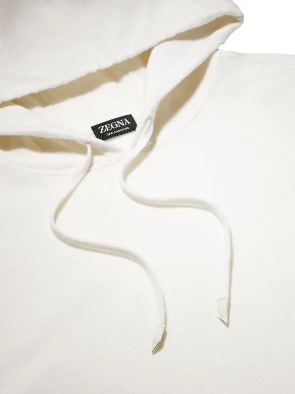 White 2024 cashmere hoodie
