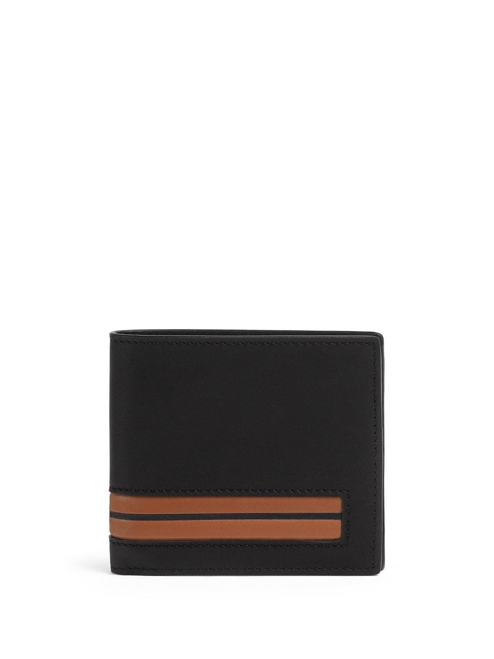Zegna Bi-fold Leather Wallet In Schwarz