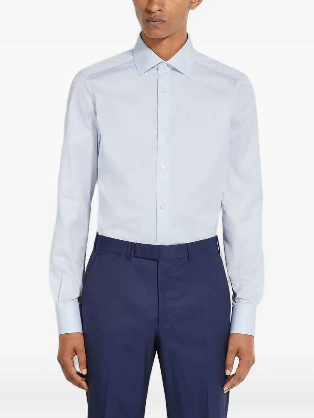 Zegna Katoenen overhemd - Blauw