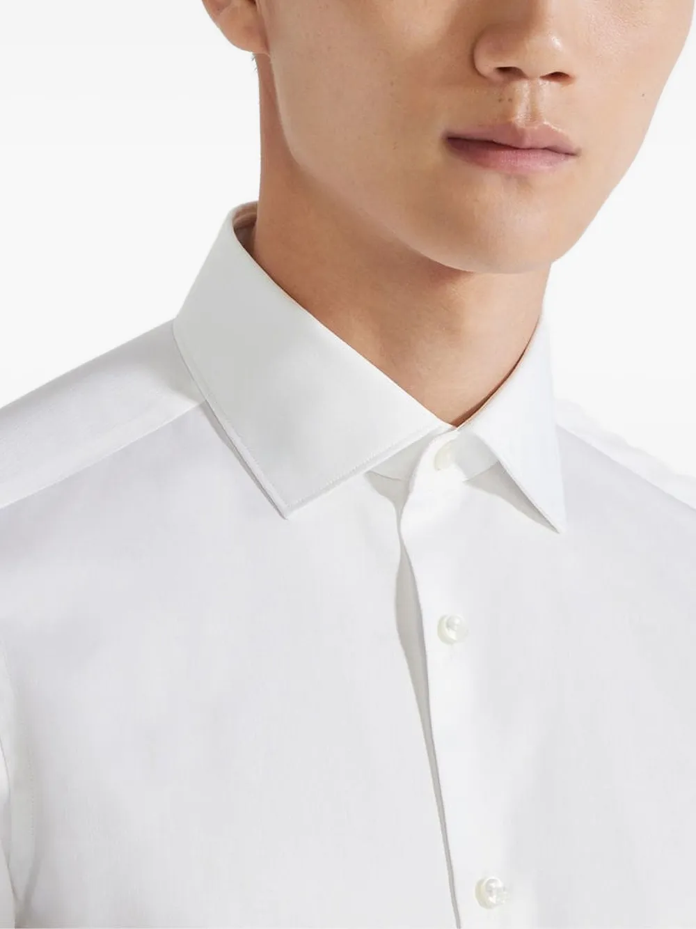 Zegna Katoenen overhemd Wit