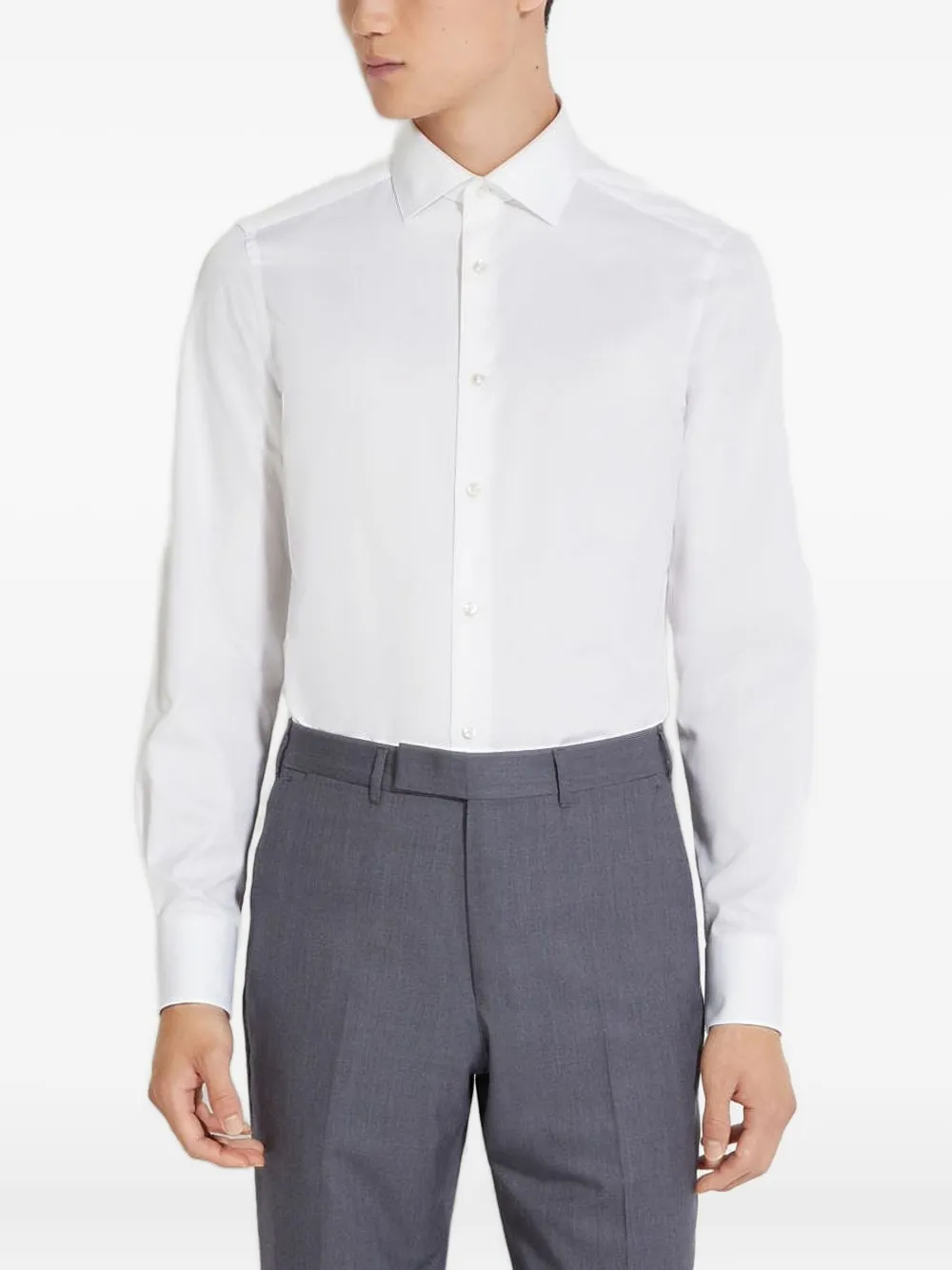 Zegna Katoenen overhemd - Wit