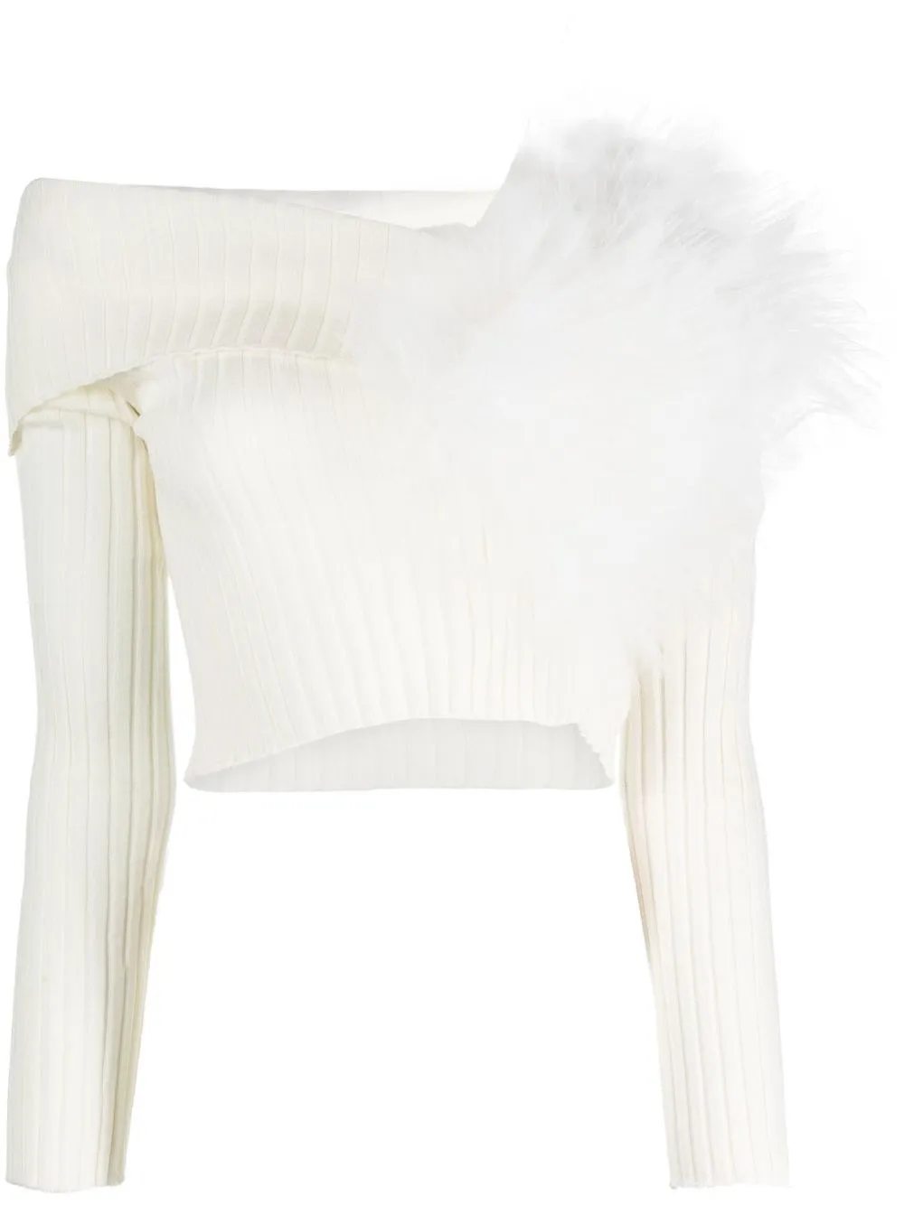 

Act N°1 off-shoulder wool top - White