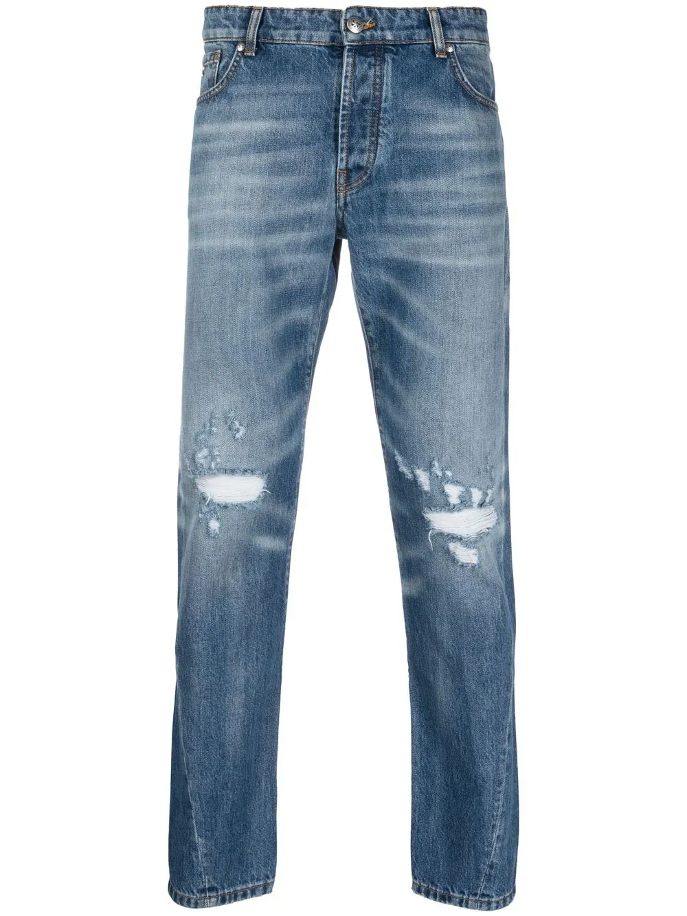 

John Richmond jeans slim con efecto envejecido - Azul