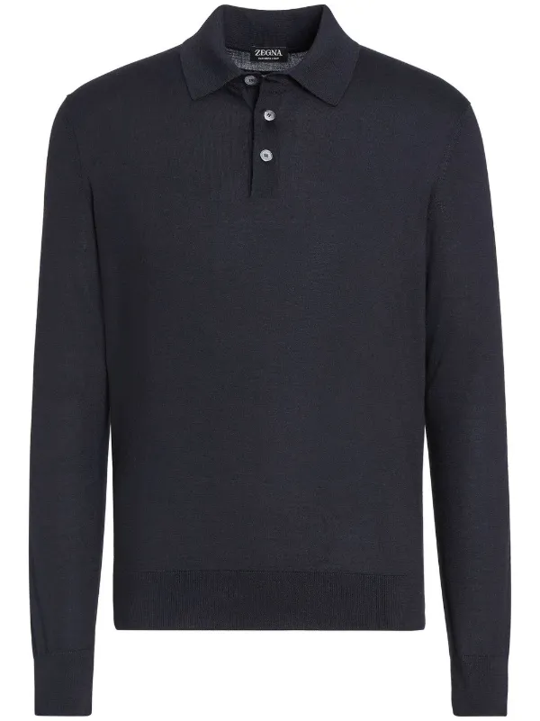 Zegna Cashseta Polo Shirt | Blue | FARFETCH RO