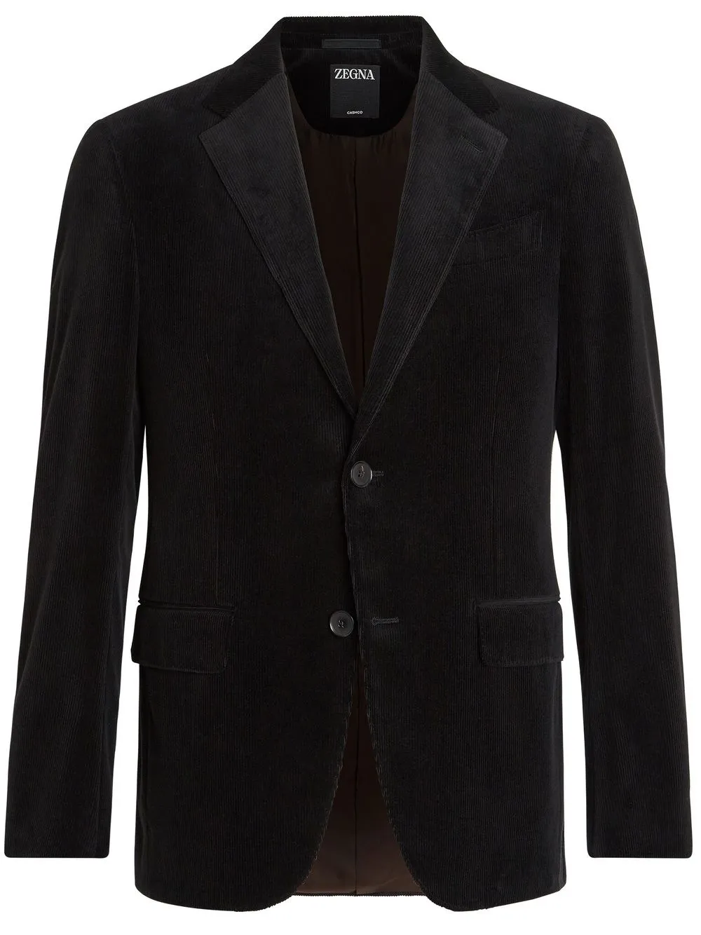 Zegna Corduroy Tailored Jacket In Black