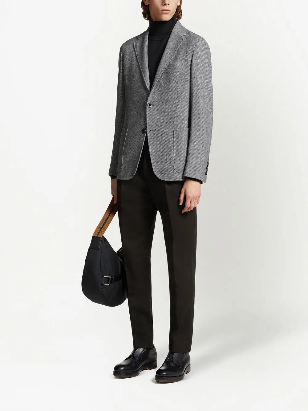 Zegna Blazer van wolmix - Grijs