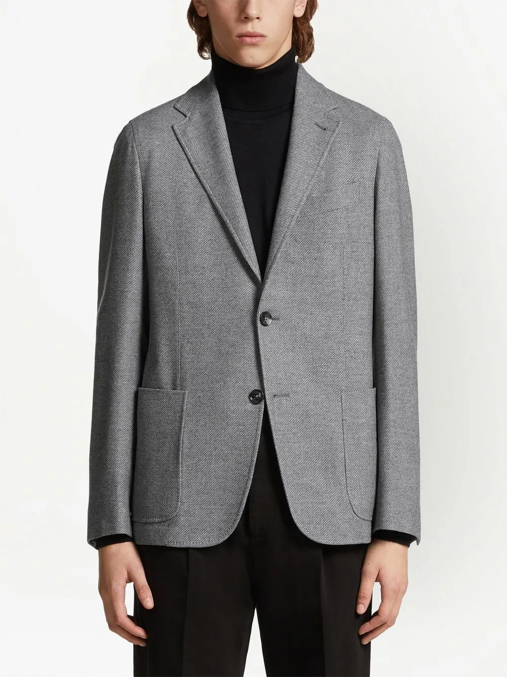 Zegna Blazer van wolmix Grijs