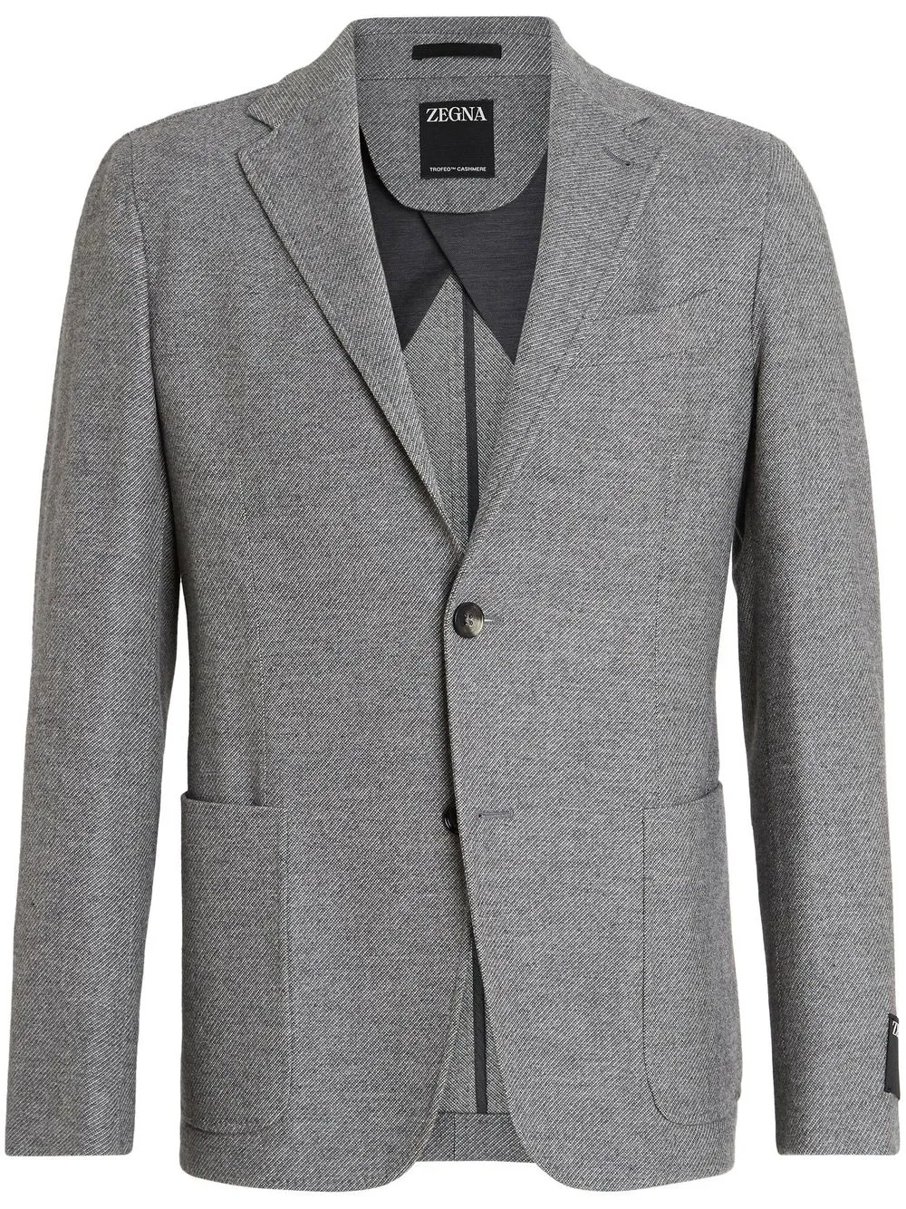 Zegna mélange wool-blend blazer | Grey | Image 1