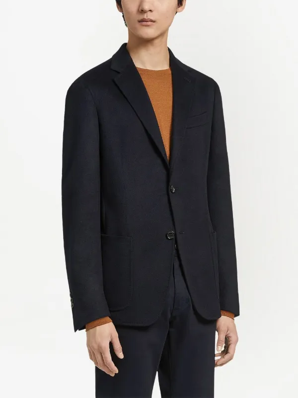 Zegna Oasi カシミア シングルジャケット | ブルー | FARFETCH JP
