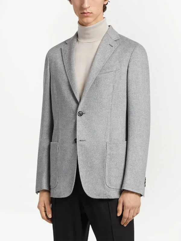 Zegna Oasi カシミア シングルジャケット | グレー | FARFETCH JP