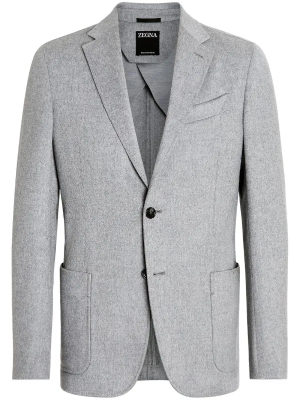 Zegna Oasi カシミア シングルジャケット | グレー | FARFETCH JP