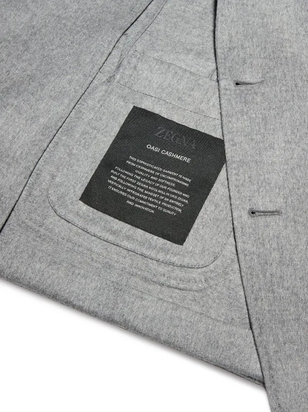 Zegna Oasi single-breasted Cashmere Blazer | Grey | FARFETCH AO