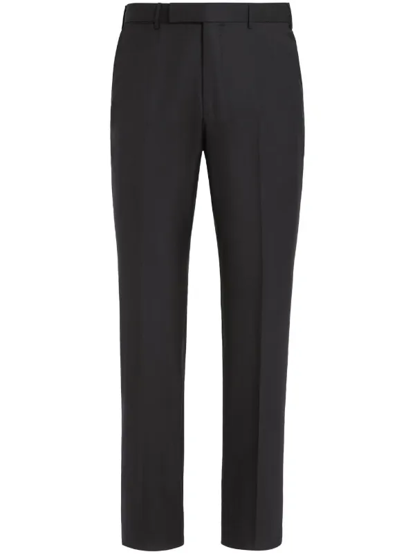 Zegna 15milmil15 Tailored Wool Trousers in Black
