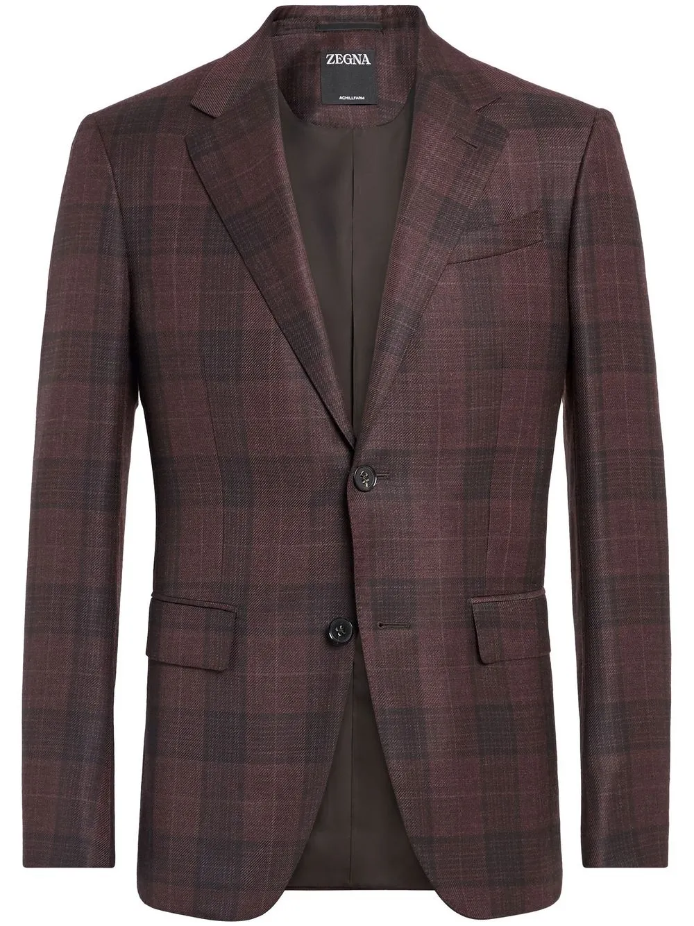 

Zegna blazer con motivo de cuadros príncipe de Gales - Marrón