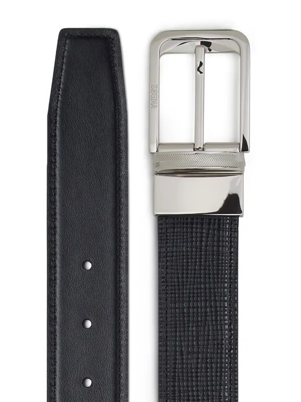 Zegna ロゴ レザーベルト | ブラック | FARFETCH JP