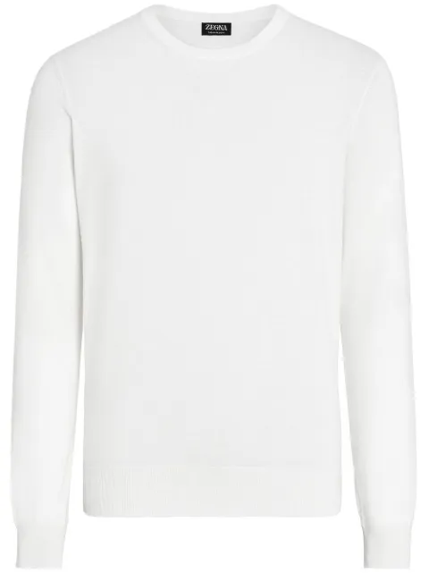 Zegna Kaschmirpullover mit rundem Ausschnitt