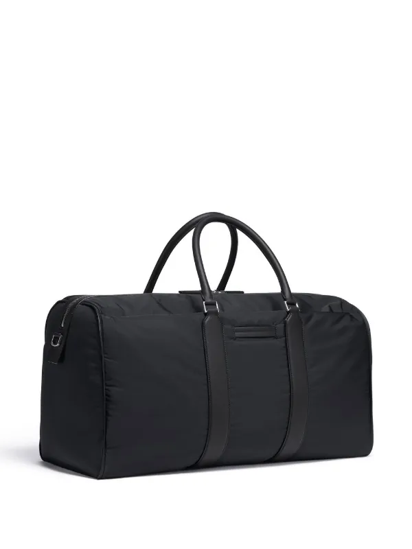 Zegna レザートリム ボストンバッグ | ブラック | FARFETCH JP