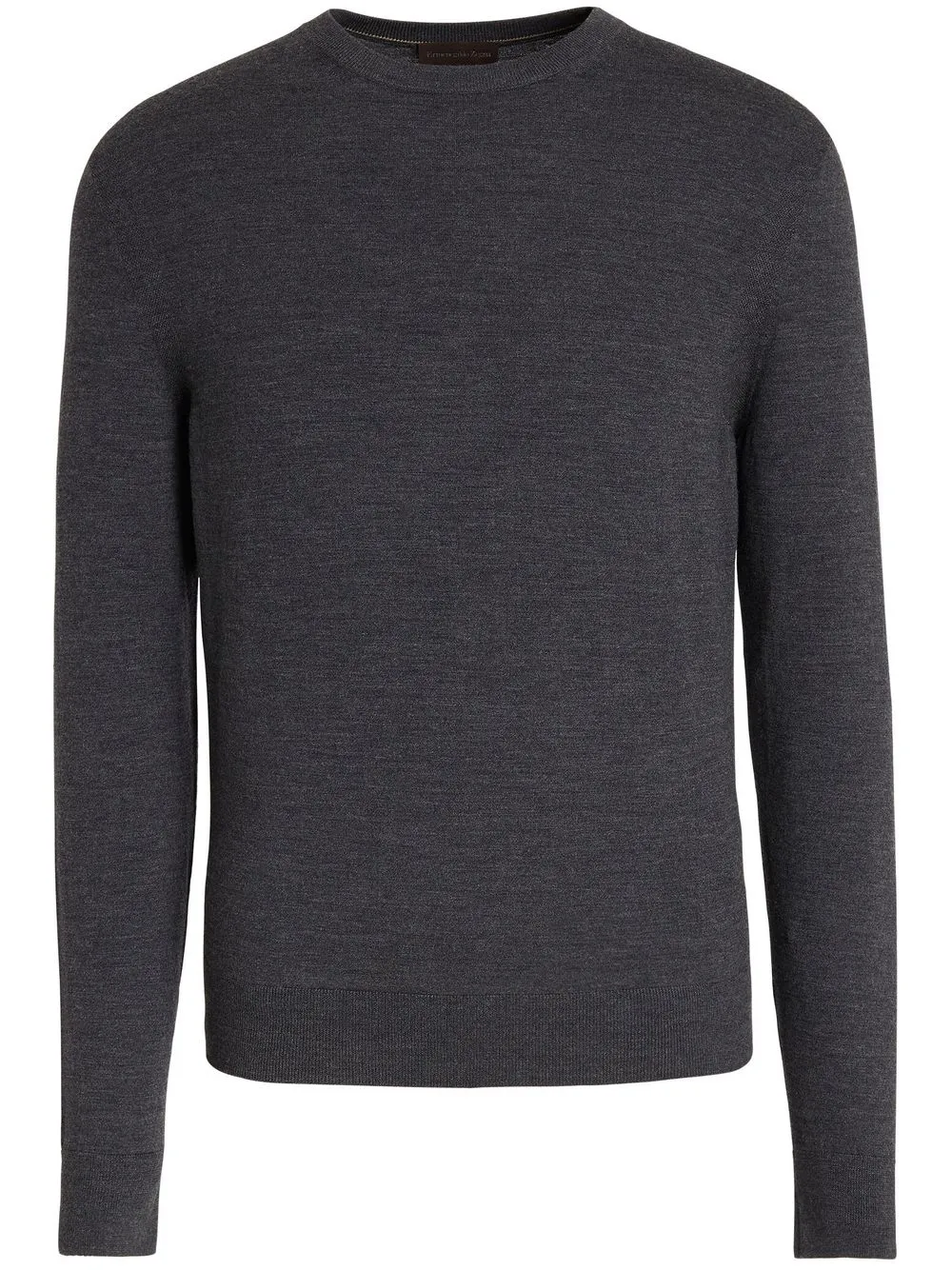 Zegna Crew-neck Wool Jumper In Grey