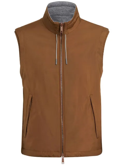 Zegna reversible zip-up vest