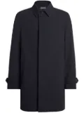 Zegna concealed front-fastening coat - Blue