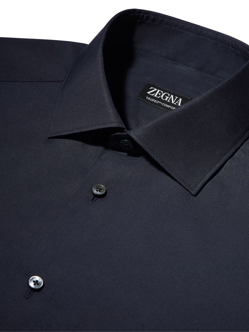 Shop Zegna Trofeo Cotton Shirt In Blue