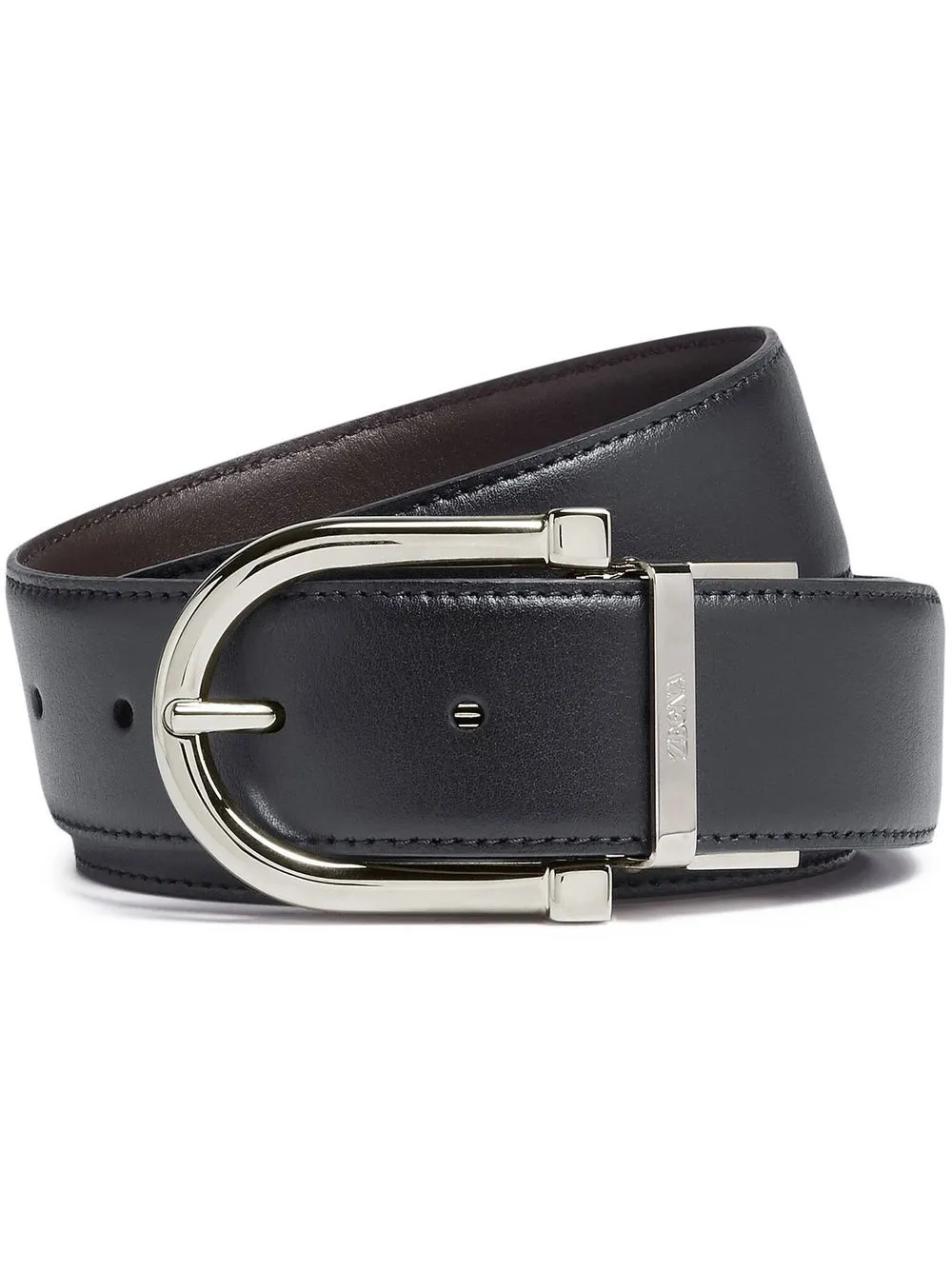 Zegna leather reversible belt