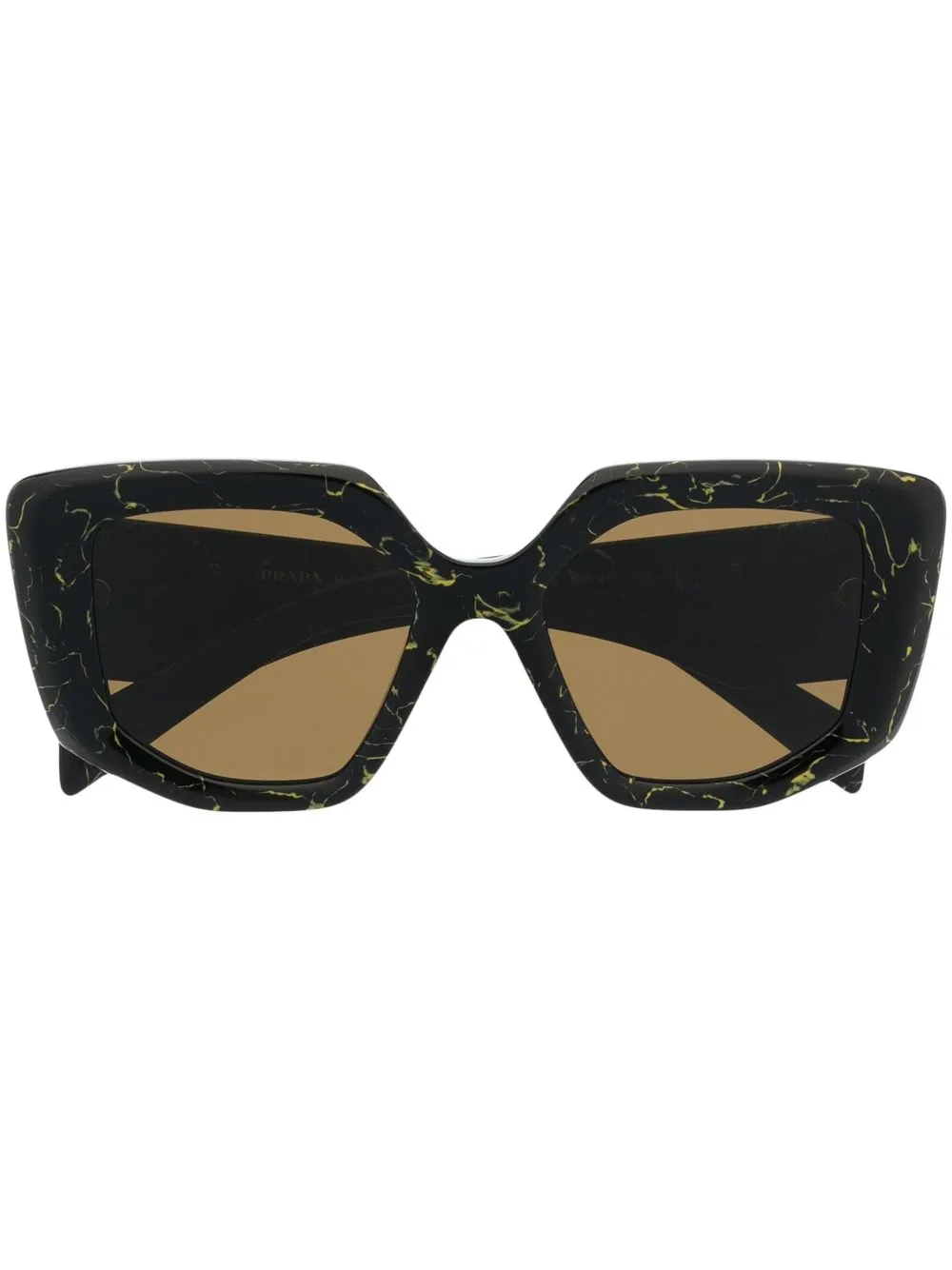 

Prada Eyewear triangle-logo oversize-frame sunglasses - Black