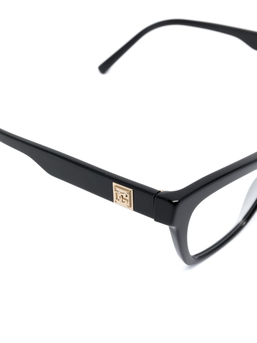 Shop Dolce & Gabbana Logo-plaque Cat-eye Frame Glasses In Black