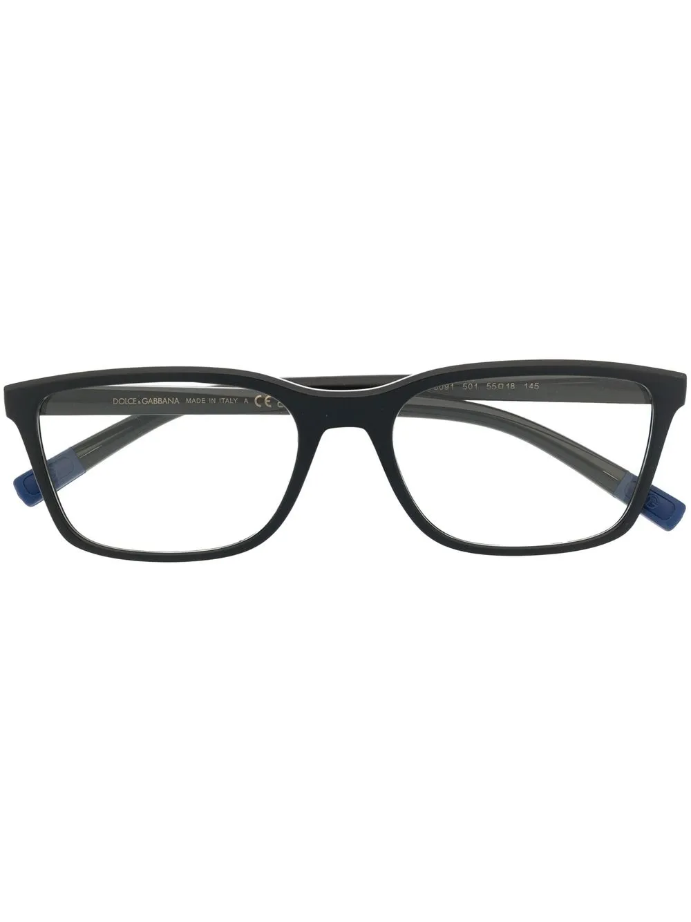 

Dolce & Gabbana Eyewear two-tone rectangle-frame glasses - Black