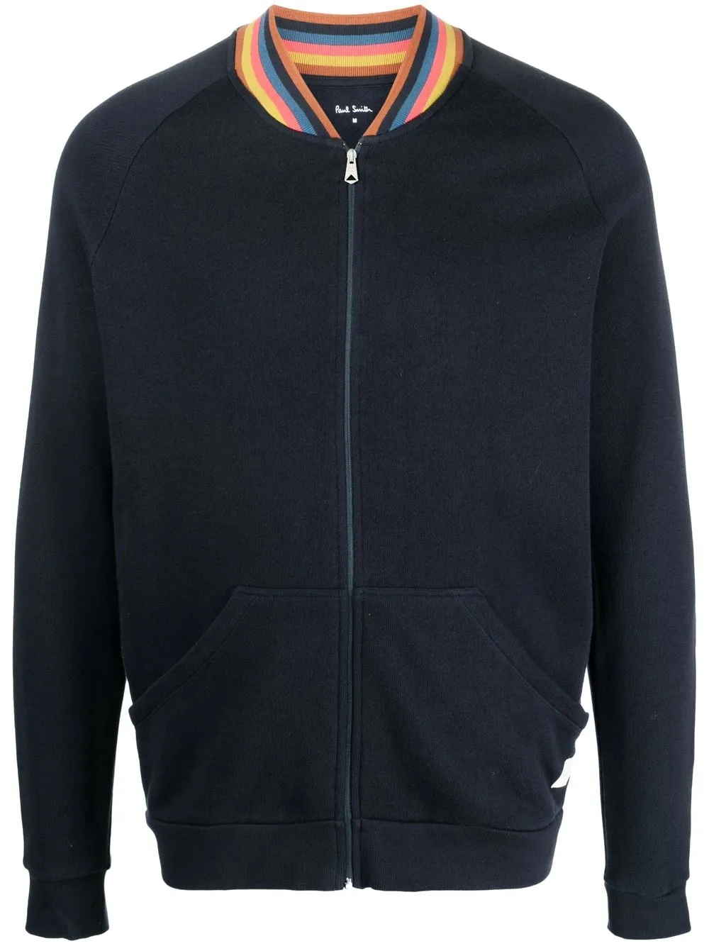 

Paul Smith contrasting-collar zipped sweater - Blue