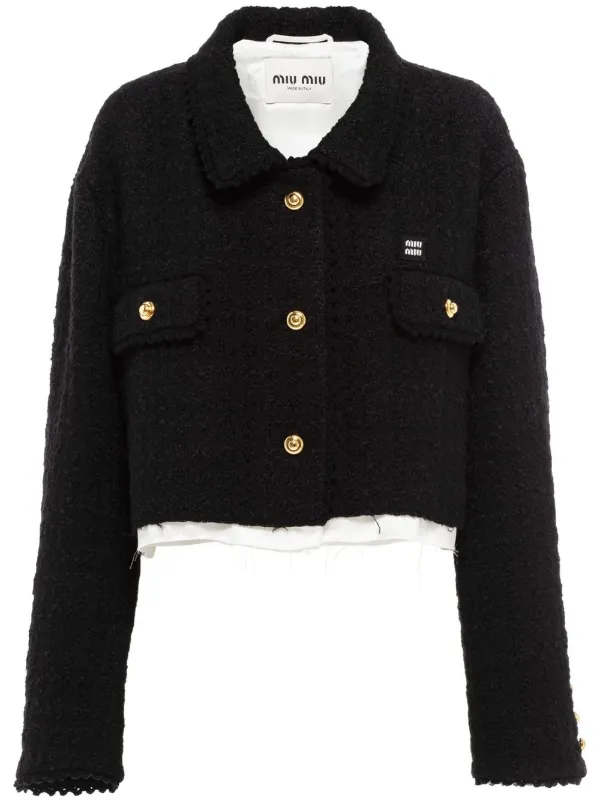 Miu Miu single-breasted Tweed Jacket - Farfetch