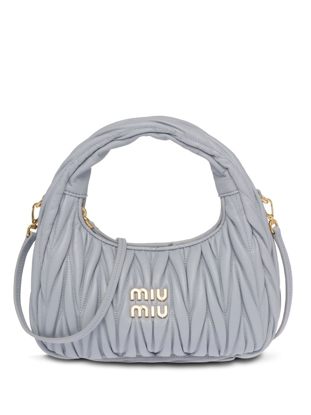 Miu Miu Wander Quilted Mini Bag In F0591 Fiordaliso