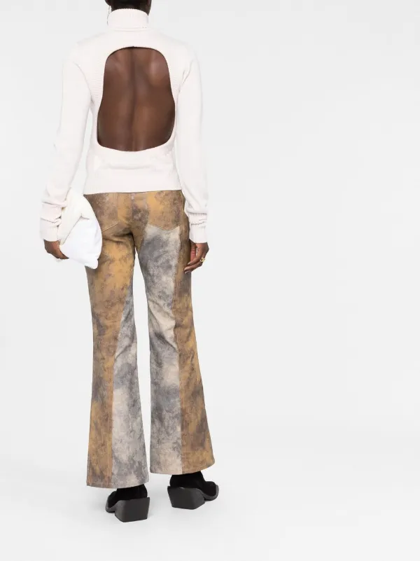 MM6 Maison Margiela open-back roll-neck Top | Neutrals