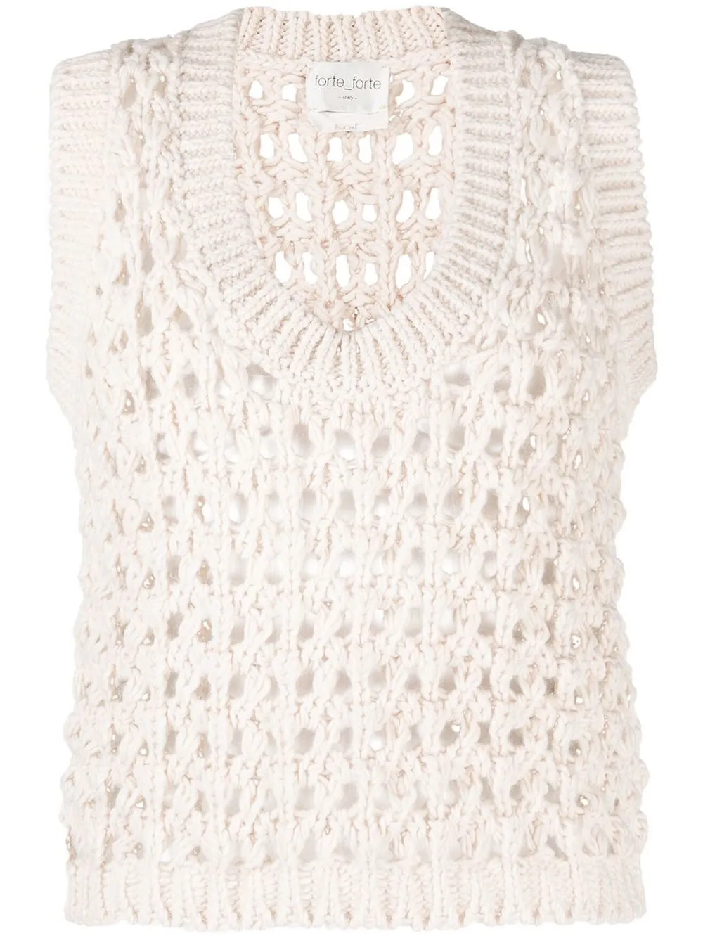 

Forte Forte chaleco tejido crochet - Blanco