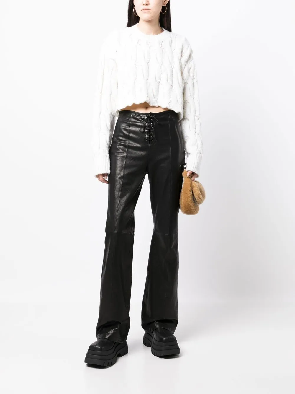 Halfboy Cropped trui - Wit