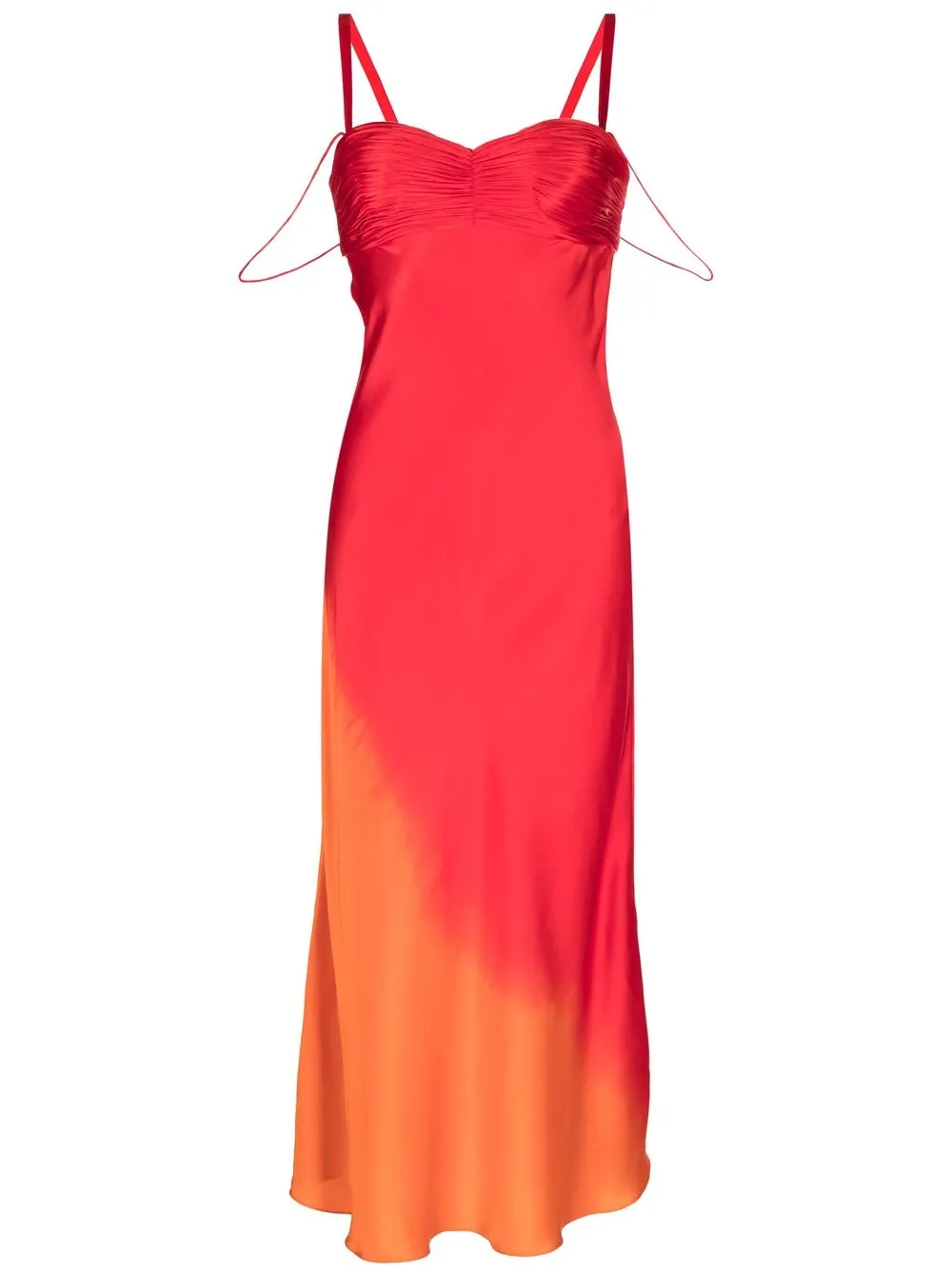 

Alejandra Alonso Rojas gradient-effect silk maxi dress - Red