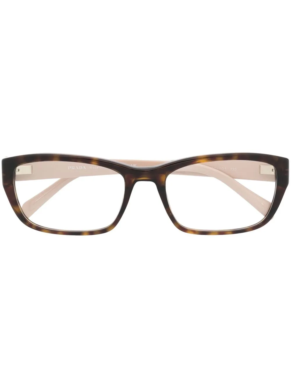 

Prada Eyewear tortoiseshell-effect rectangle-frame glasses - Brown