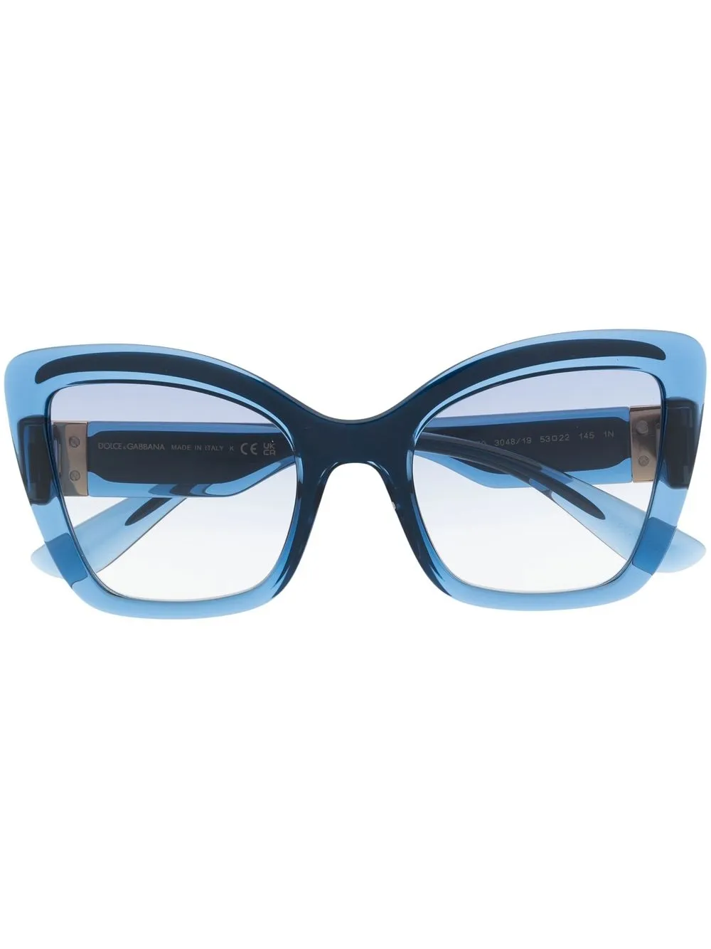 

Dolce & Gabbana Eyewear transparent butterfly-frame sunglasses - Blue