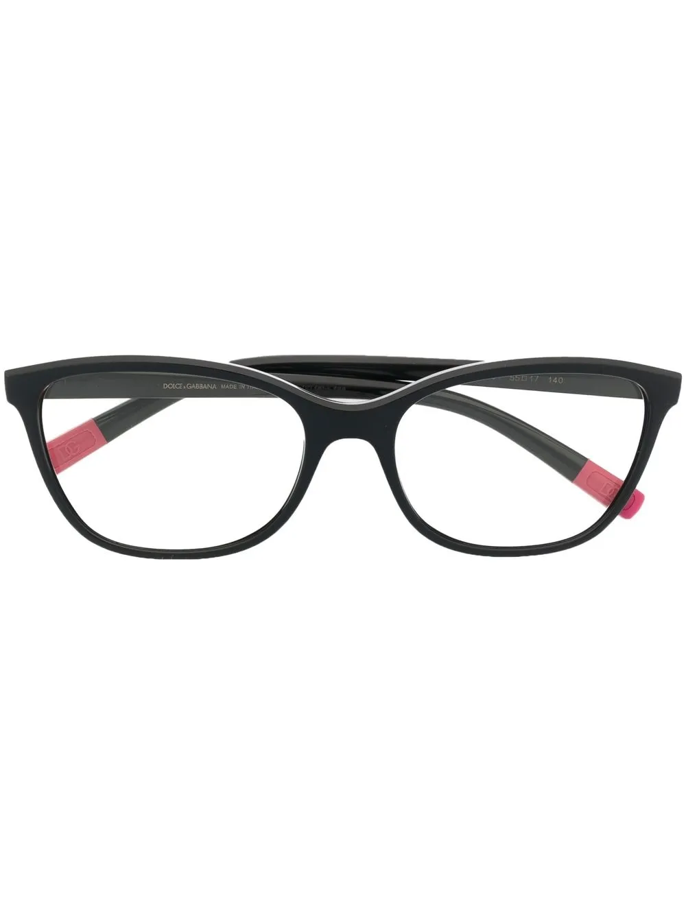 

Dolce & Gabbana Eyewear two-tone rectangle-frame glasses - Black